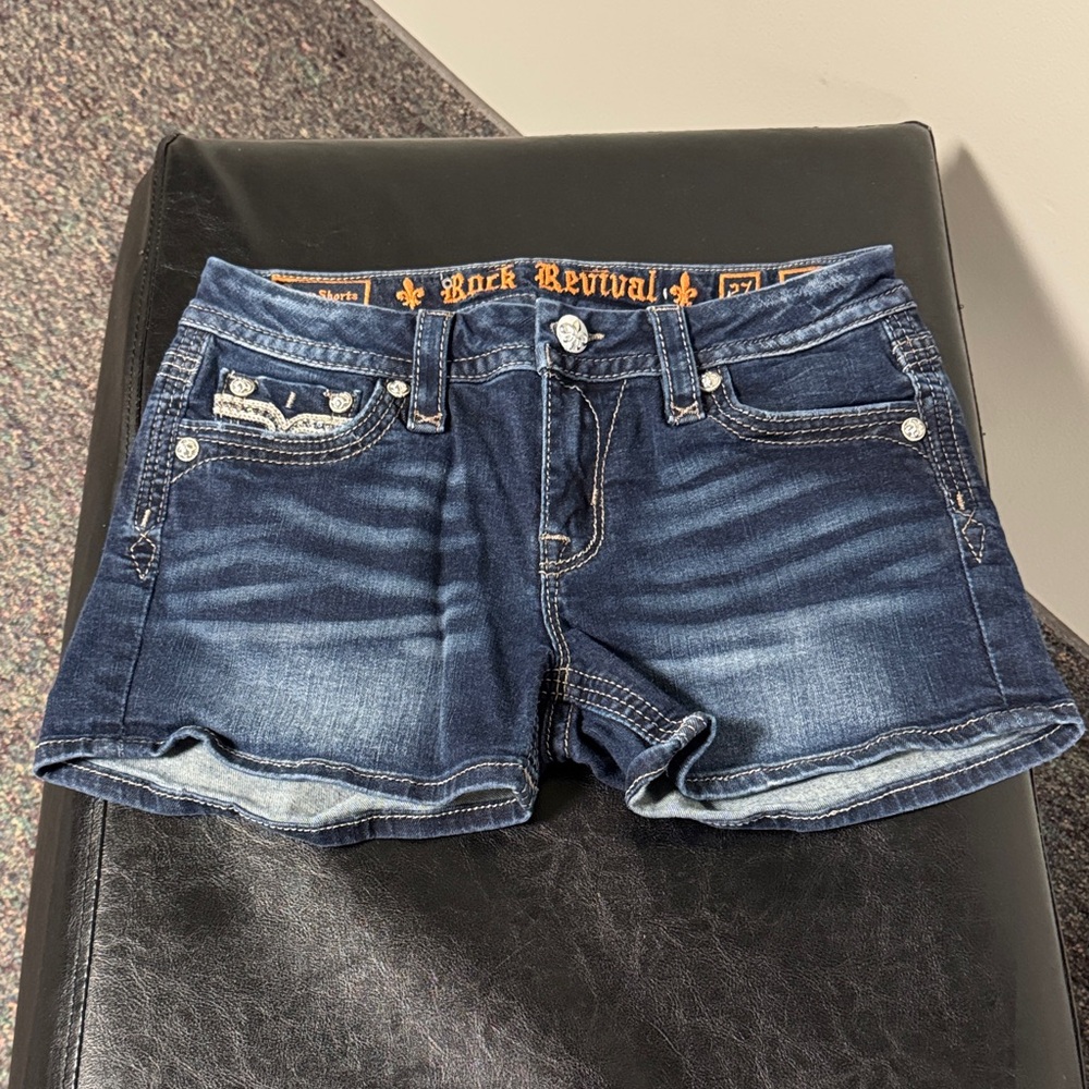 Rock Revival Dark Blue Jean Shorts